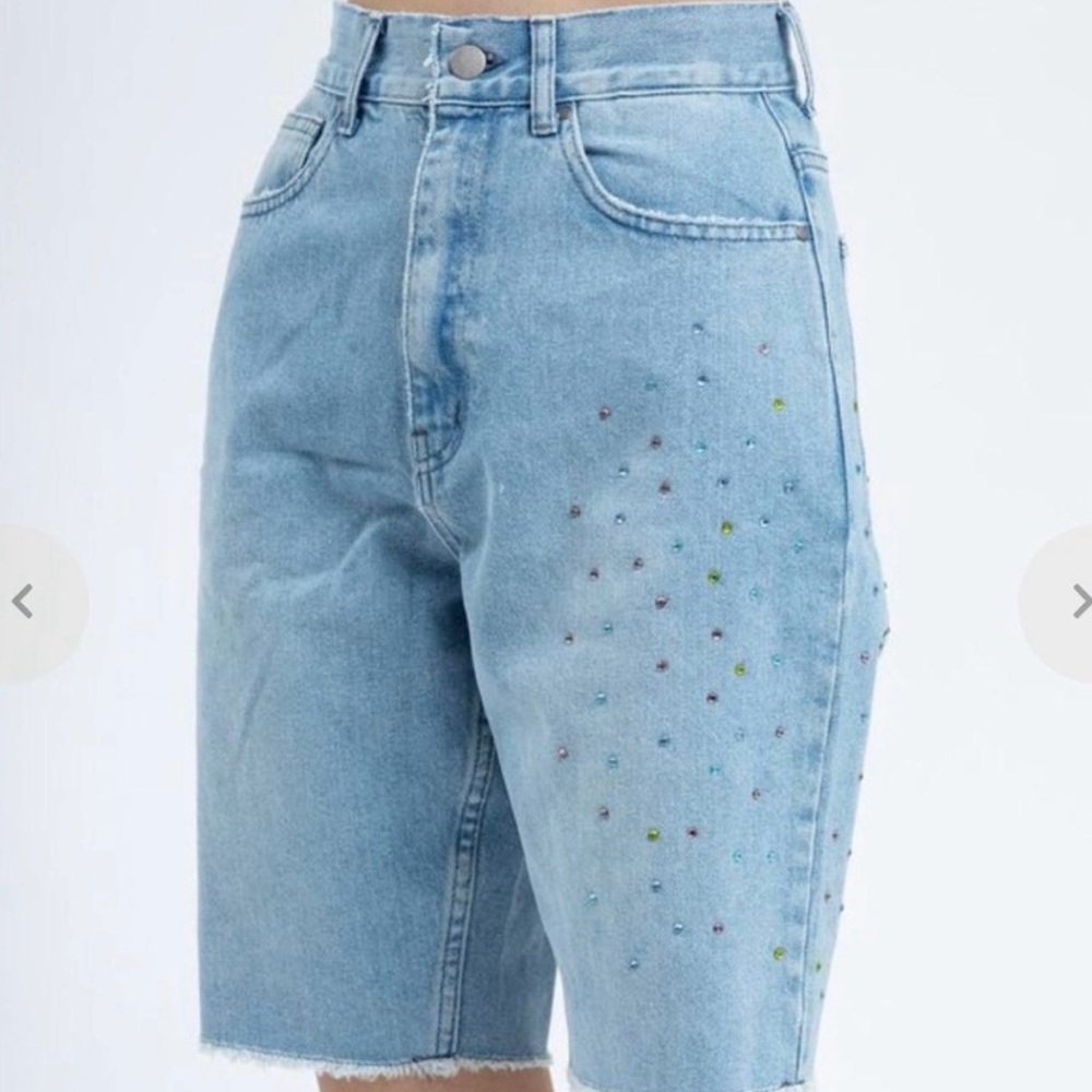 Danielle Guizo rhinestone shorts